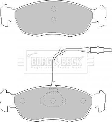 BORG & BECK Комплект тормозных колодок, дисковый тормоз BBP1069